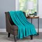 Hastings Home Velvet Throw - Oversized Microfiber Velvet Solid Polyester Throw Blanket - Breathable (Lagoon Green) 860441EBZ - alternate 1